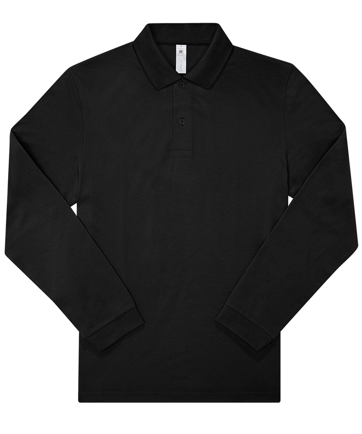 Personalised Polo Shirts - Black B&C Collection B&C My Polo 180 LSL