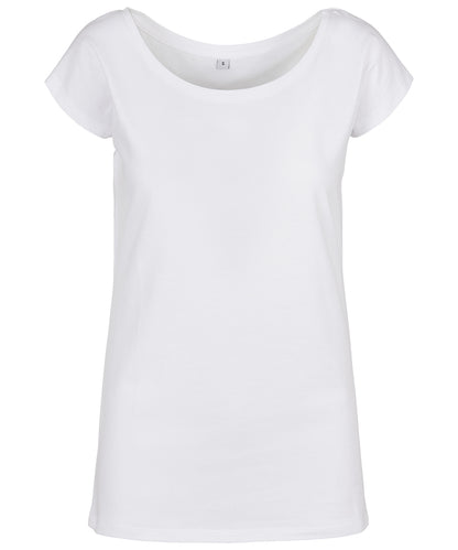 Personalised T-Shirts - Natural Build Your Brand Basic Women's wide neck tee
