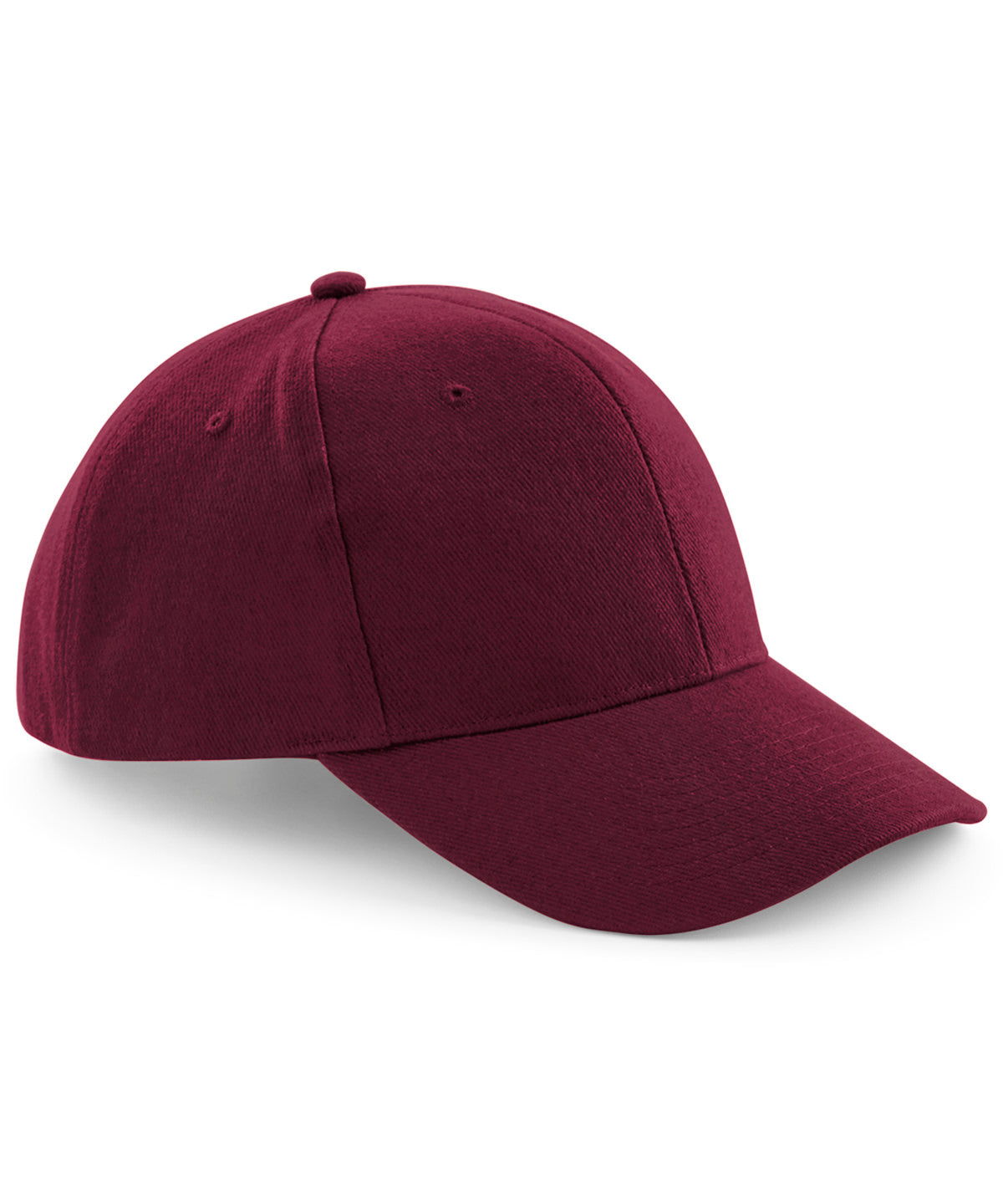 Personalised Caps - Burgundy Beechfield Pro-style heavy brushed cotton cap