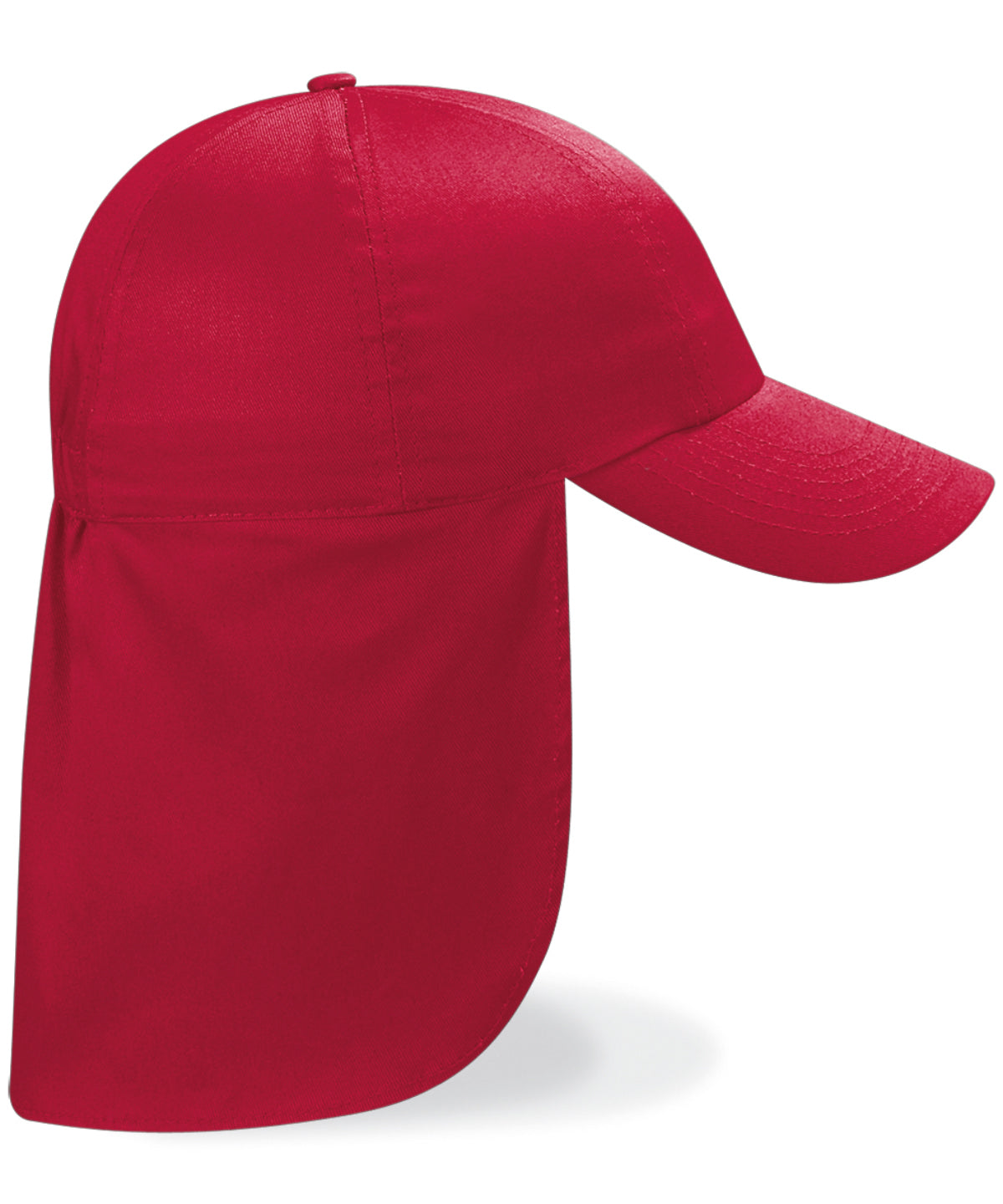 Personalised Caps - Mid Red Beechfield Junior legionnaire-style cap