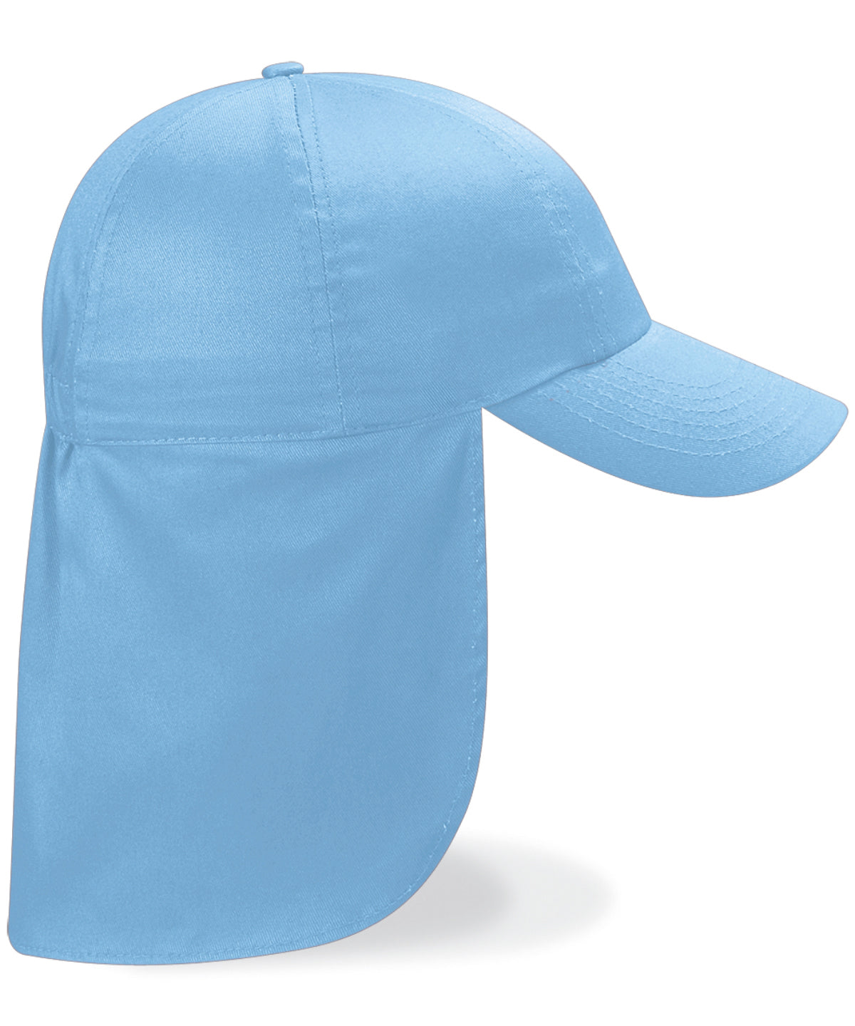 Personalised Caps - Sky Blue Beechfield Junior legionnaire-style cap