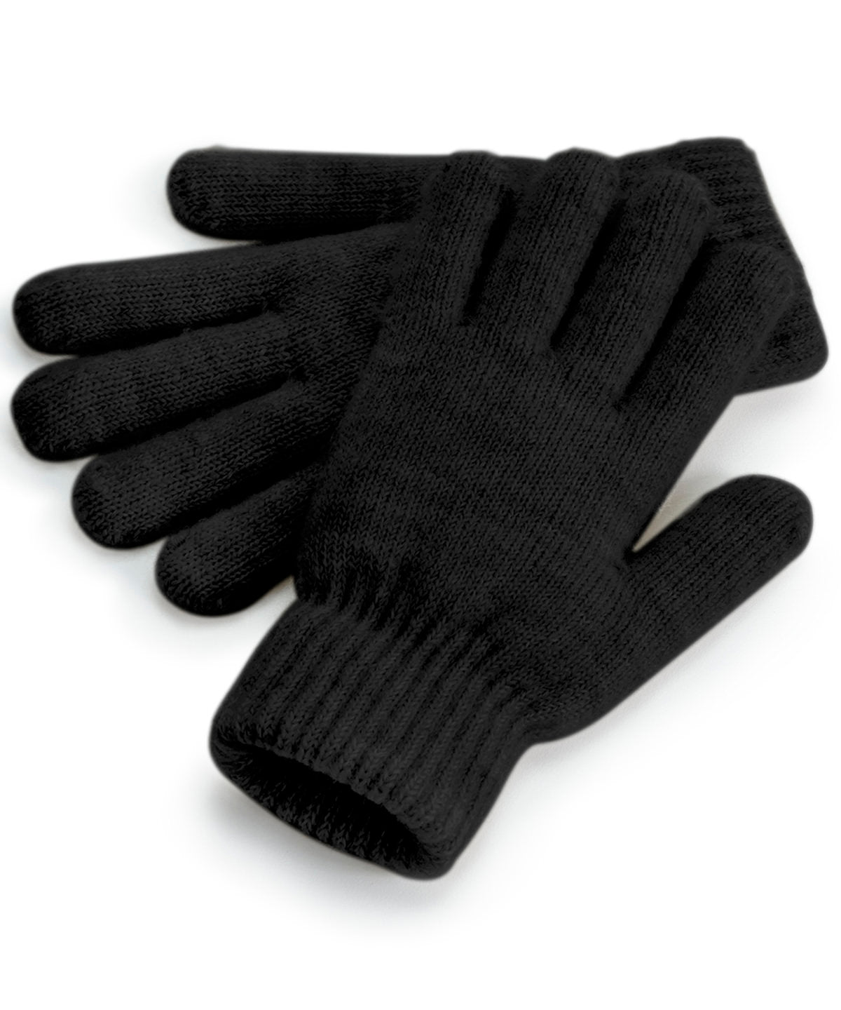 Personalised Gloves - Black Beechfield Cosy ribbed-cuff gloves