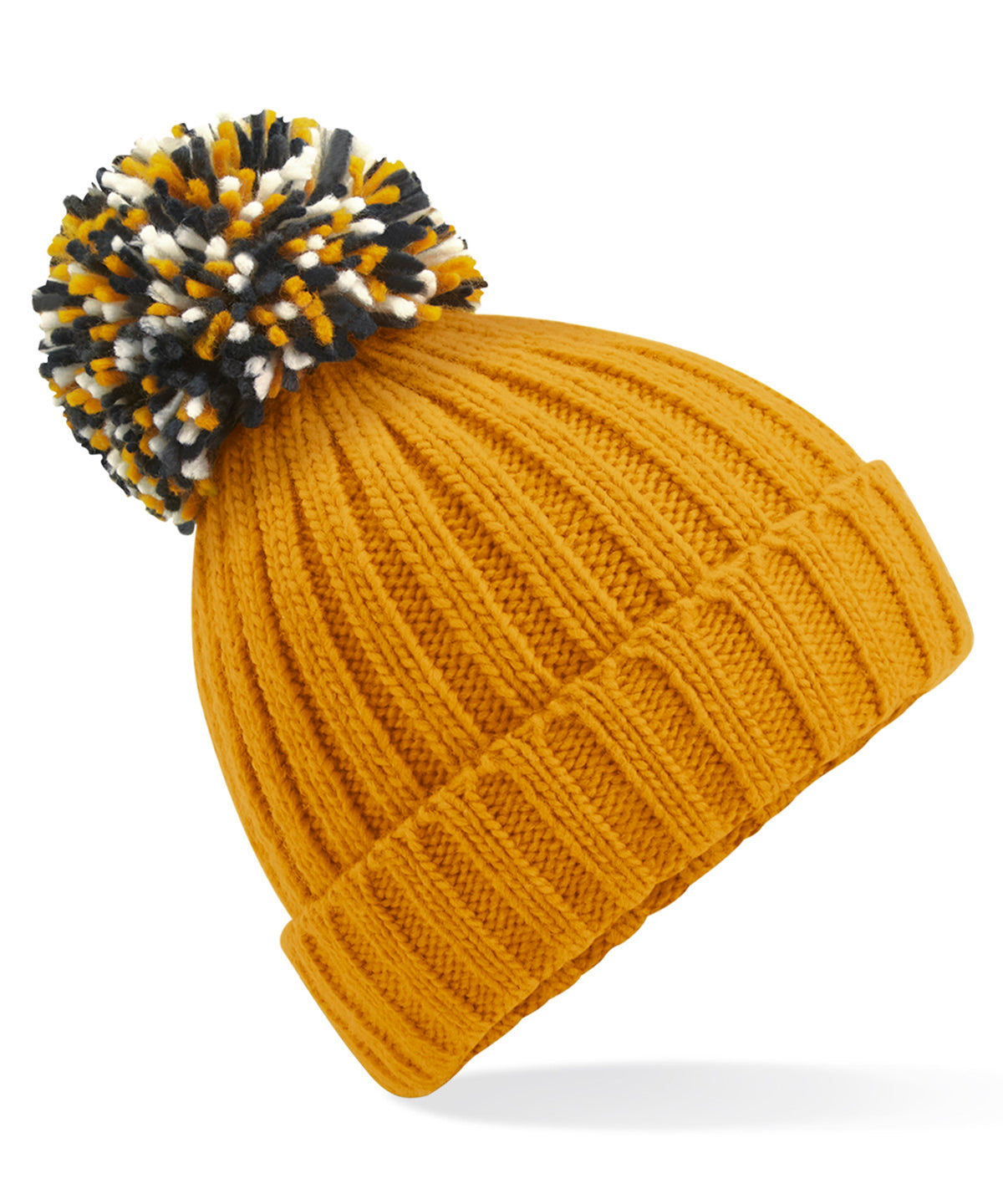 Personalised Hats - Mustard Beechfield Hygge beanie