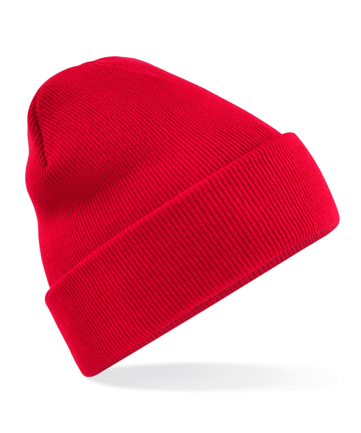 Personalised Hats - Mid Red Beechfield Recycled original cuffed beanie