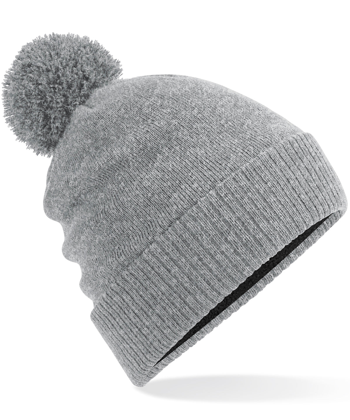 Personalised Hats - Heather Grey Beechfield Water-repellent thermal Snowstar® beanie
