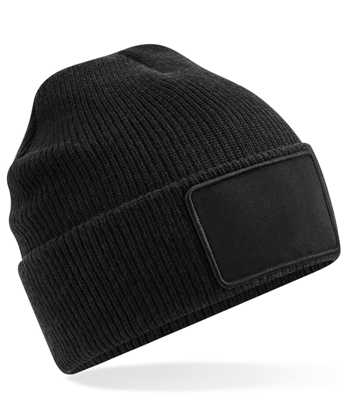 Personalised Hats - Black Beechfield Removable patch Thinsulate™ beanie
