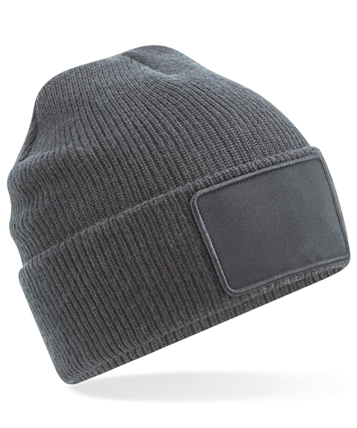 Personalised Hats - Dark Grey Beechfield Removable patch Thinsulate™ beanie