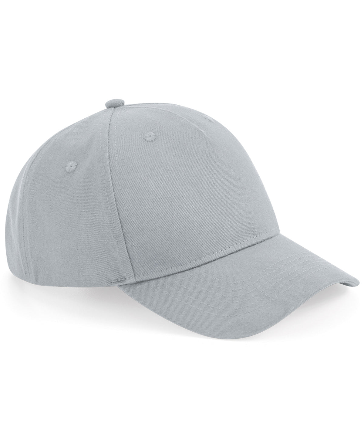 Personalised Caps - Light Grey Beechfield Organic cotton 5-panel cap