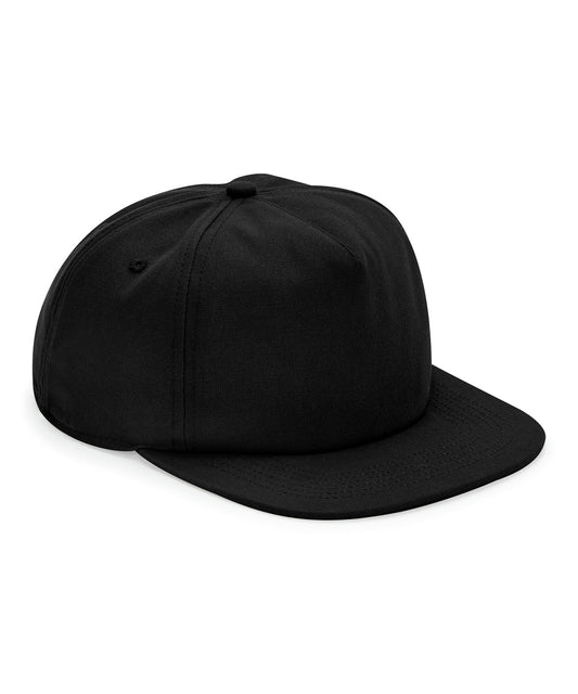Personalised Caps - Black Beechfield Organic cotton unstructured 5-panel cap