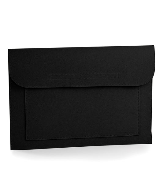 Personalised Laptop Cases - Black Bagbase Felt laptop/document slip