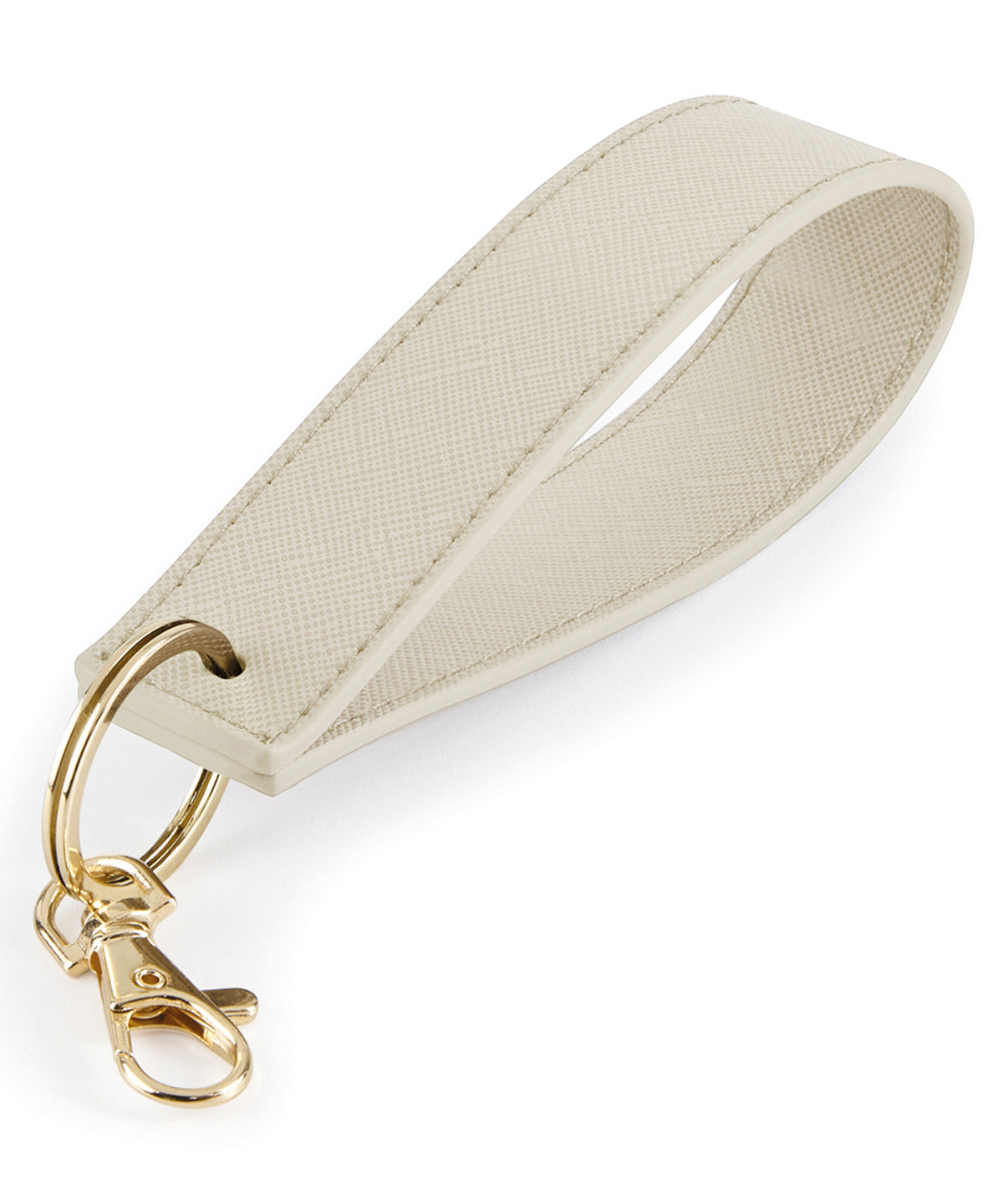 Personalised Keyrings - Off White Bagbase Boutique wristlet keyring