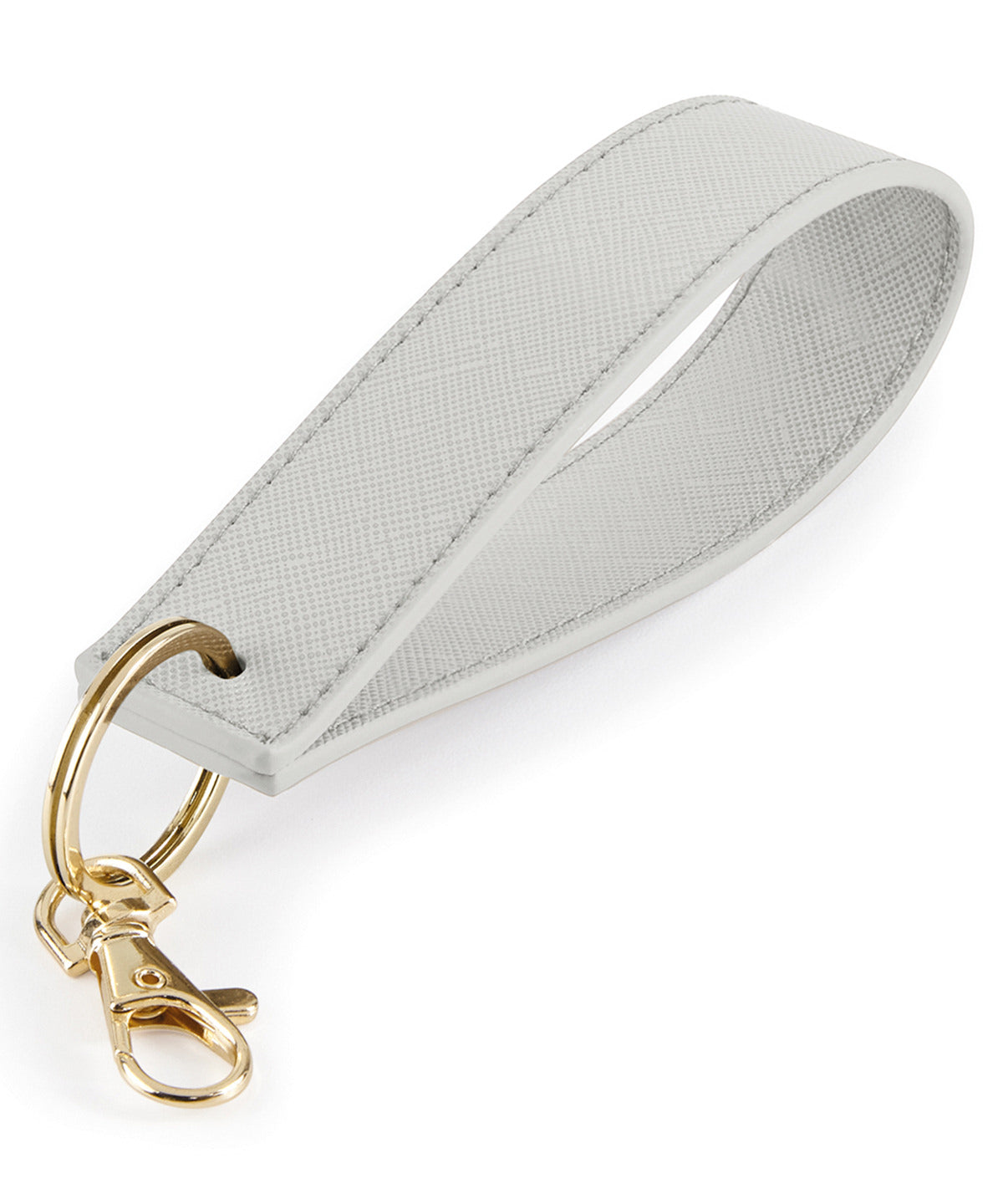 Personalised Keyrings - Light Grey Bagbase Boutique wristlet keyring