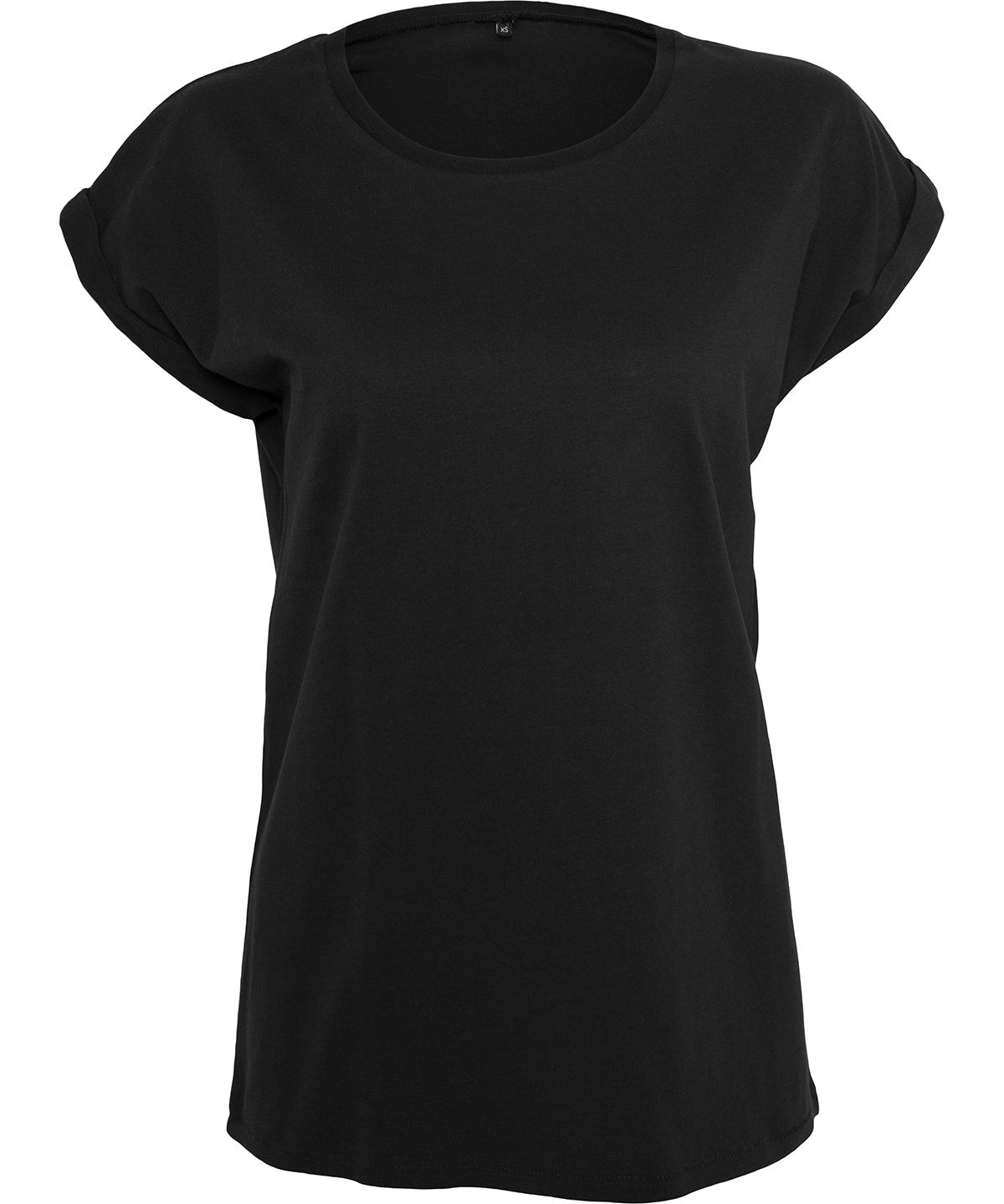 Personalised T-Shirts - Black Build Your Brand Women's organic extended shoulder tee