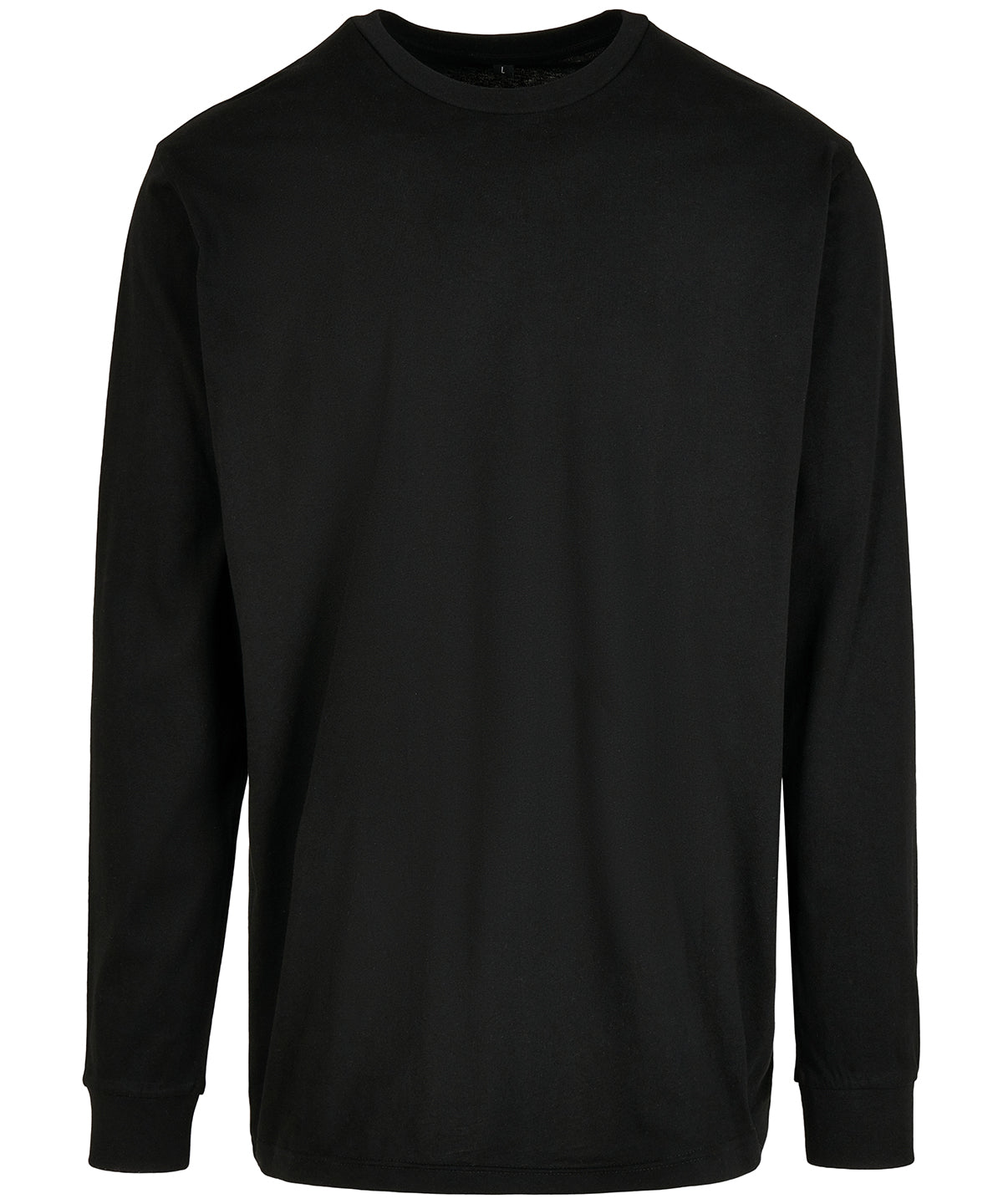 Personalised Sweatshirts - Black Build Your Brand Organic long sleeve with cuff rib