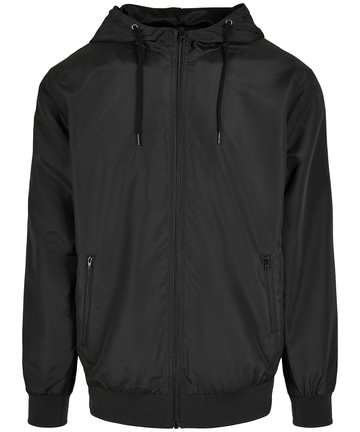 Personalised Jackets - Black Build Your Brand Recycled windrunner