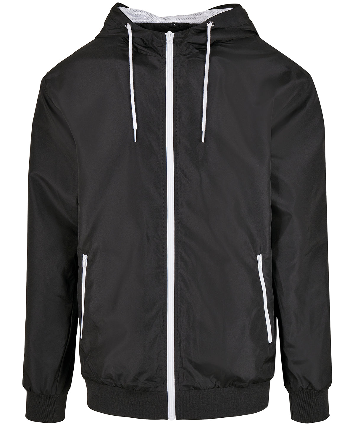 Personalised Jackets - Black Build Your Brand Recycled windrunner