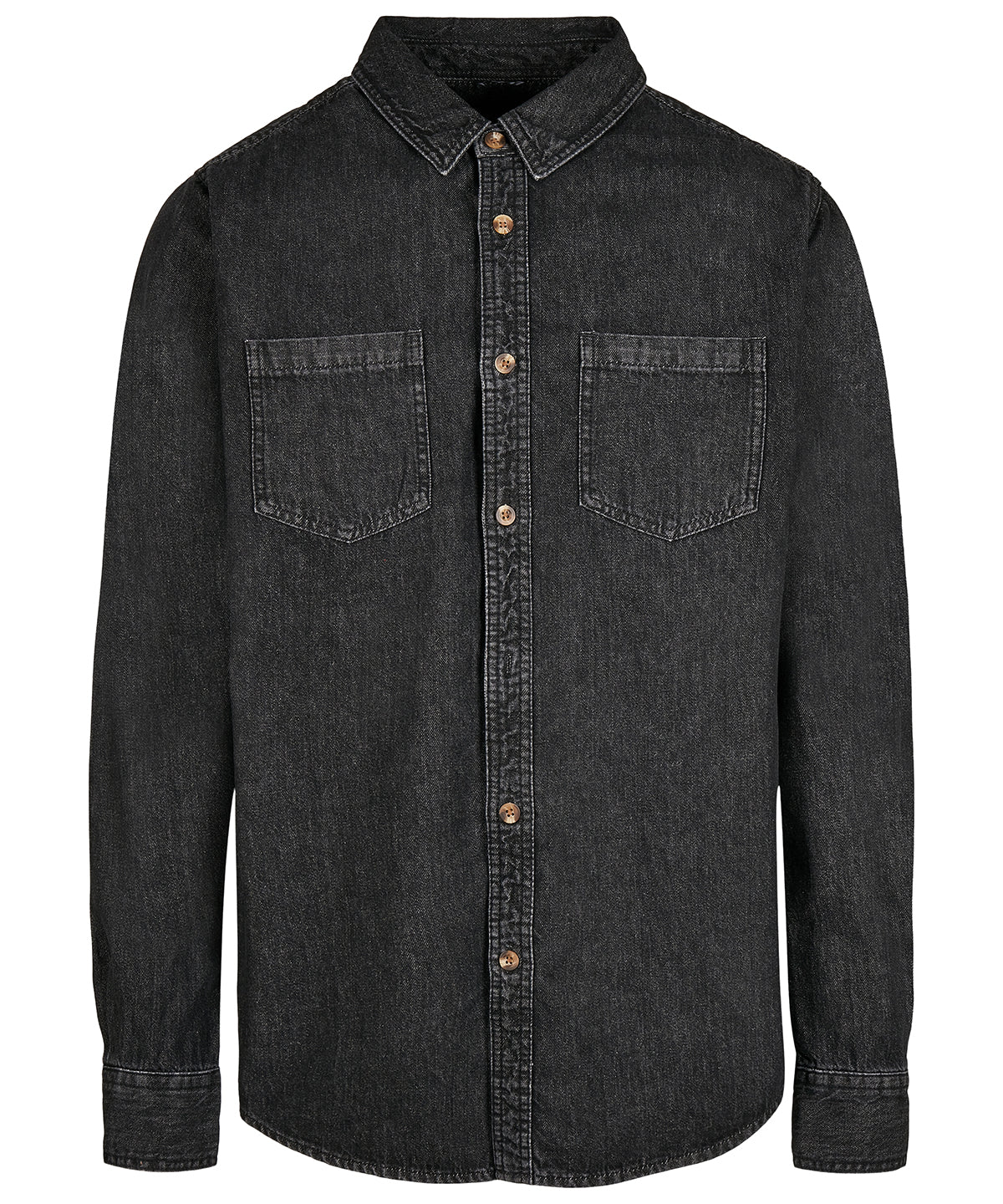 Personalised Shirts - Black Build Your Brand Denim shirt