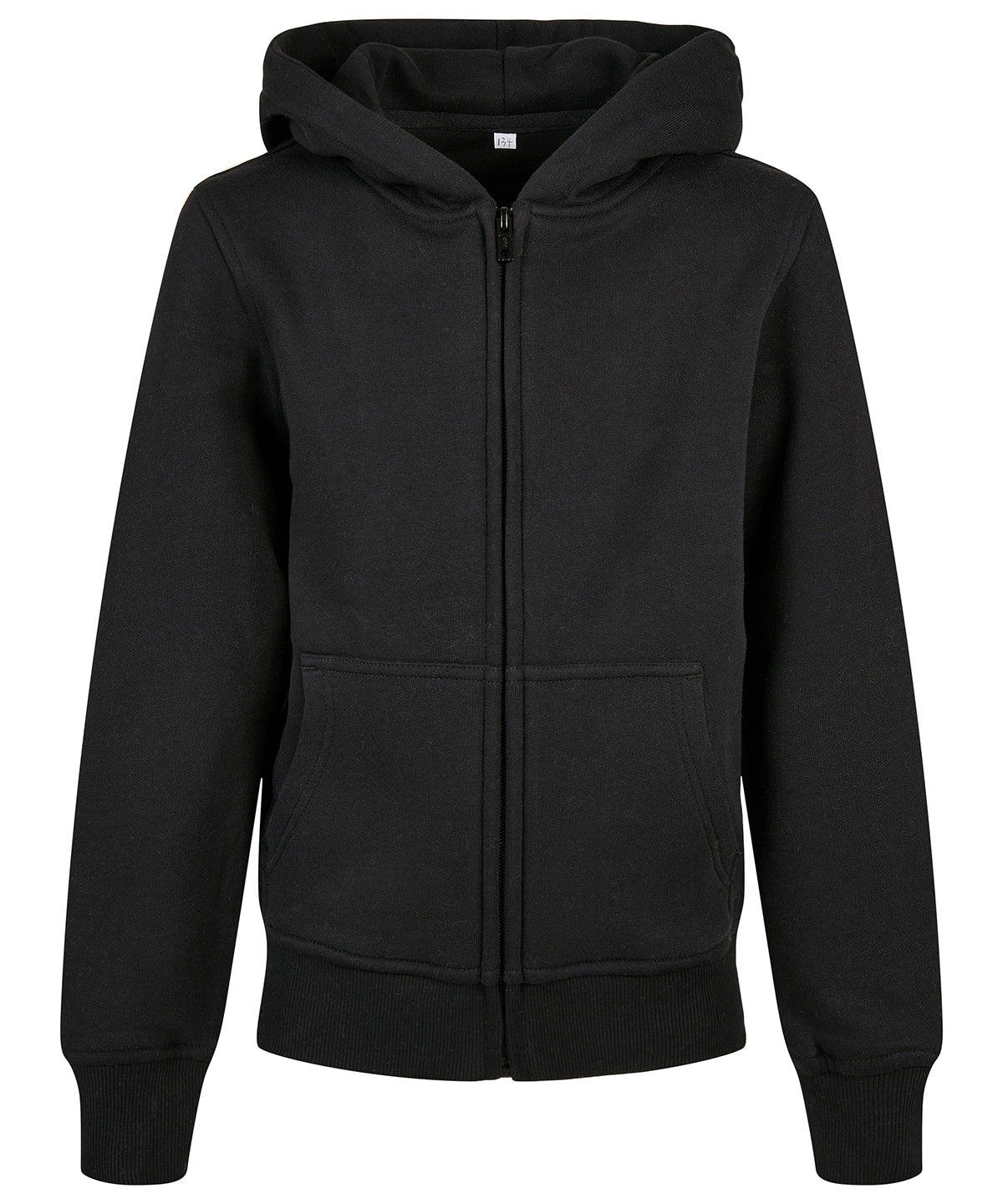 Personalised Hoodies - Black Build Your Brand Organic kids basic zip hoodie