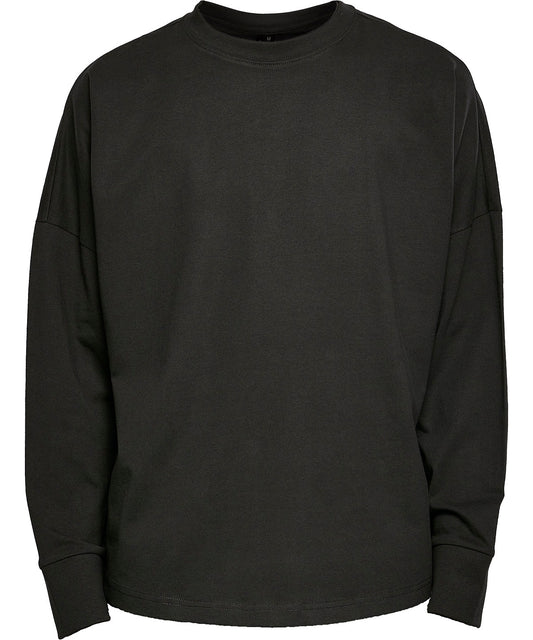 Personalised T-Shirts - Black Build Your Brand Oversize cut on sleeve long sleeve