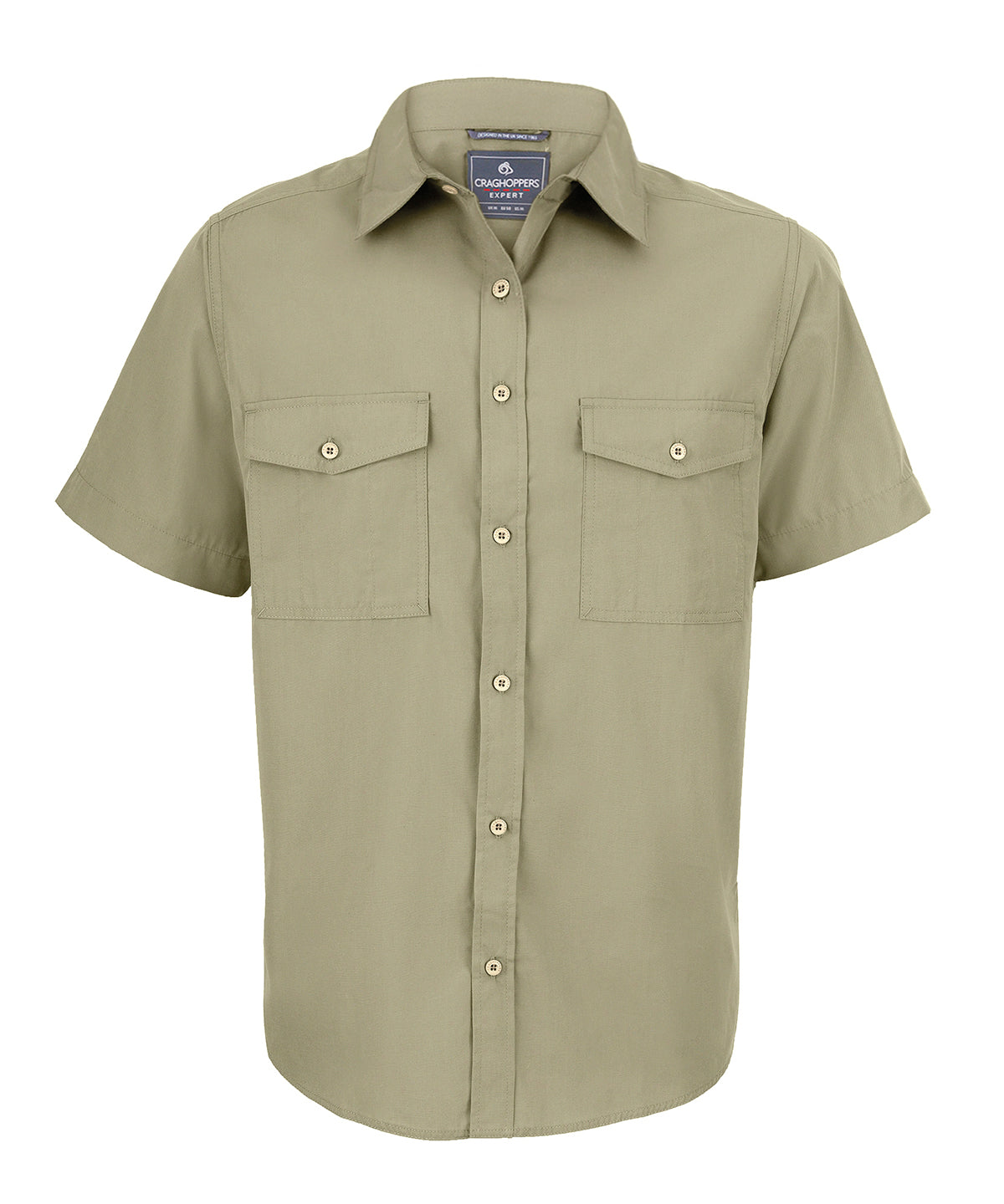 Personalised Shirts - Light Grey Craghoppers Expert Kiwi short-sleeved shirt