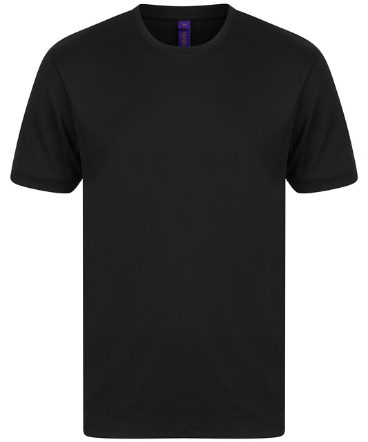 Personalised T-Shirts - Black Henbury Hi Cool performance t-shirt