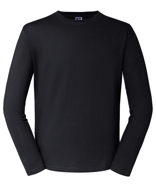Personalised T-Shirts - Black Russell Europe Classic long sleeve T