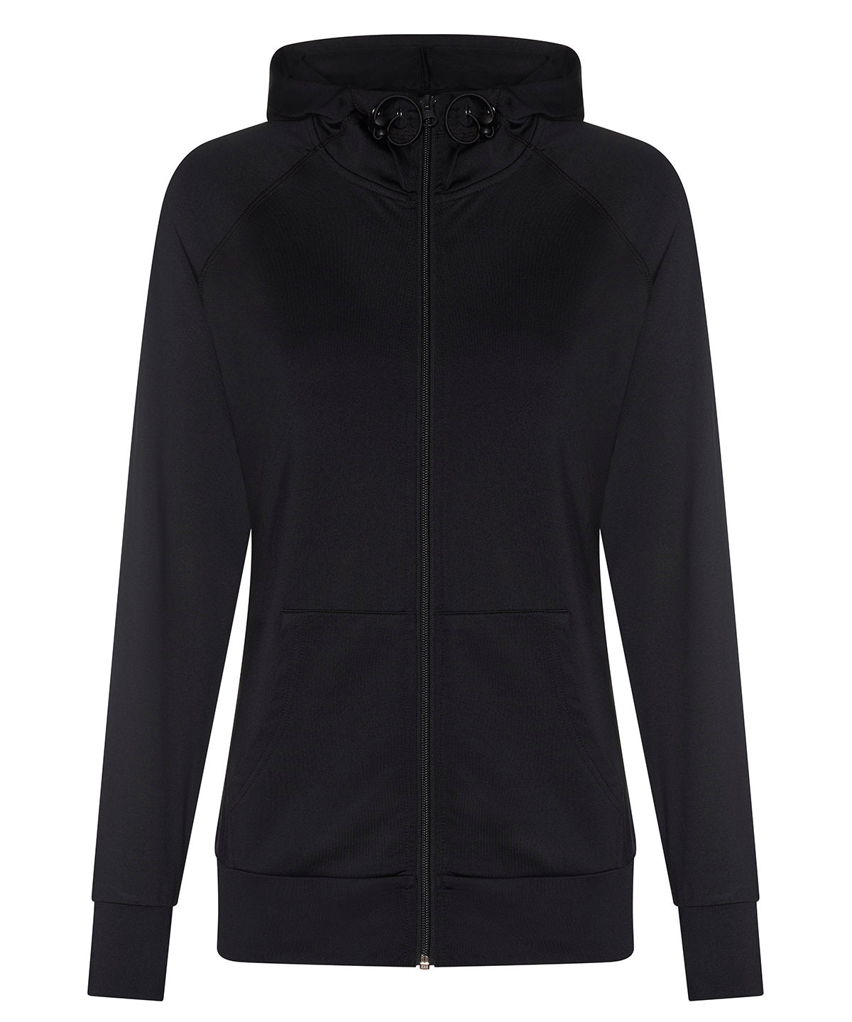 Personalised Hoodies - Black AWDis Just Cool Women's cool contrast zoodie