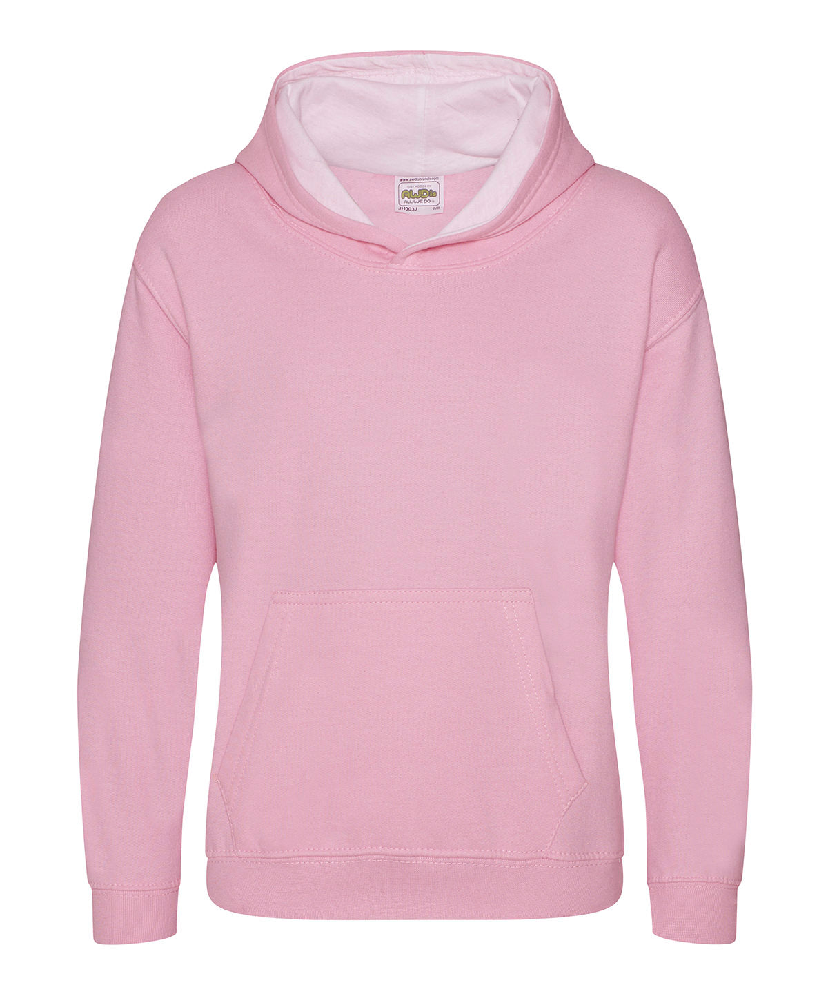 Personalised Hoodies - Light Pink AWDis Just Hoods Kids varsity hoodie