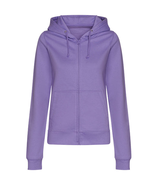 Personalised Hoodies - Light Purple AWDis Just Hoods Women’s college zoodie
