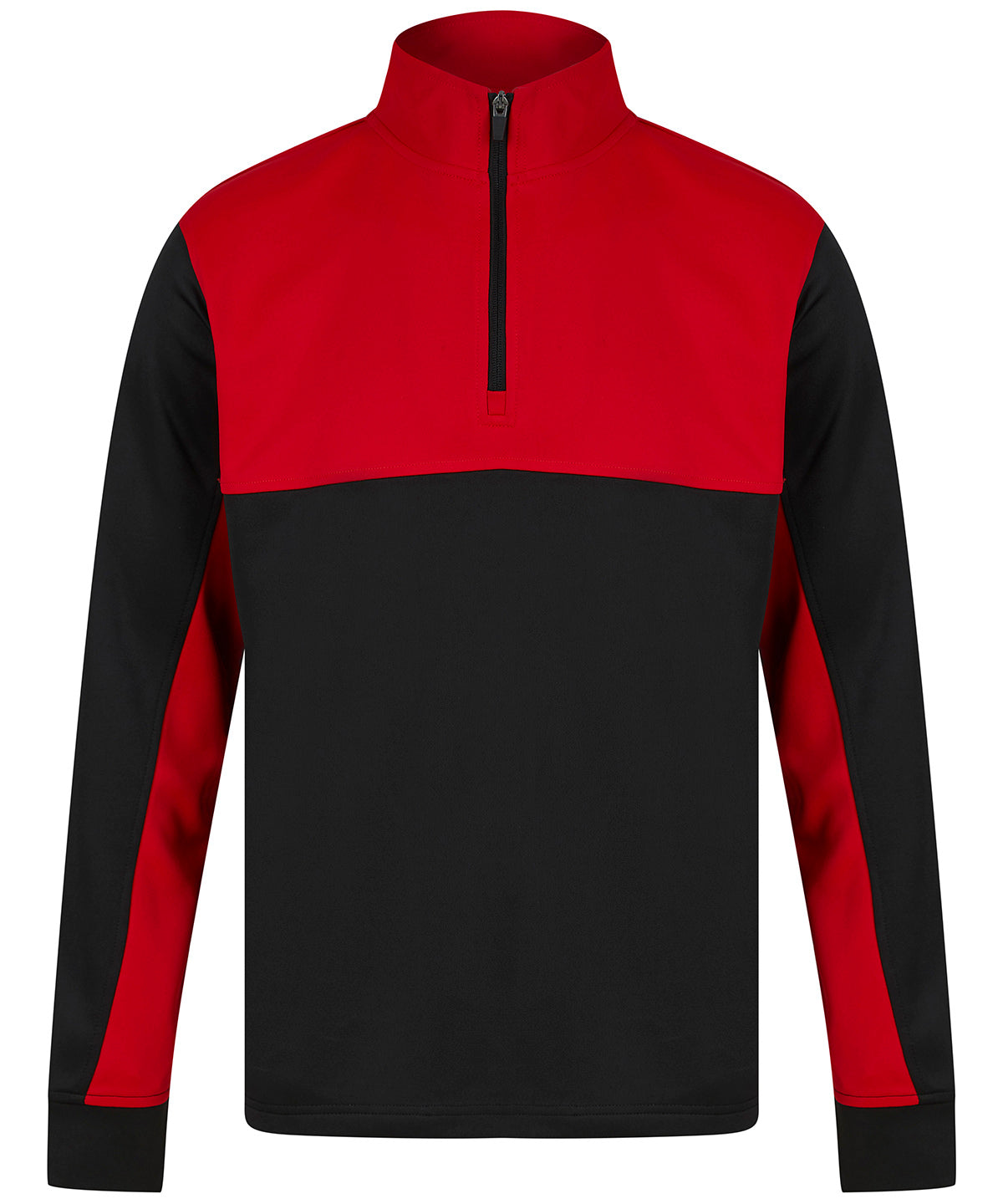 Personalised Sports Overtops - Black Finden & Hales ¼-Tracksuit top