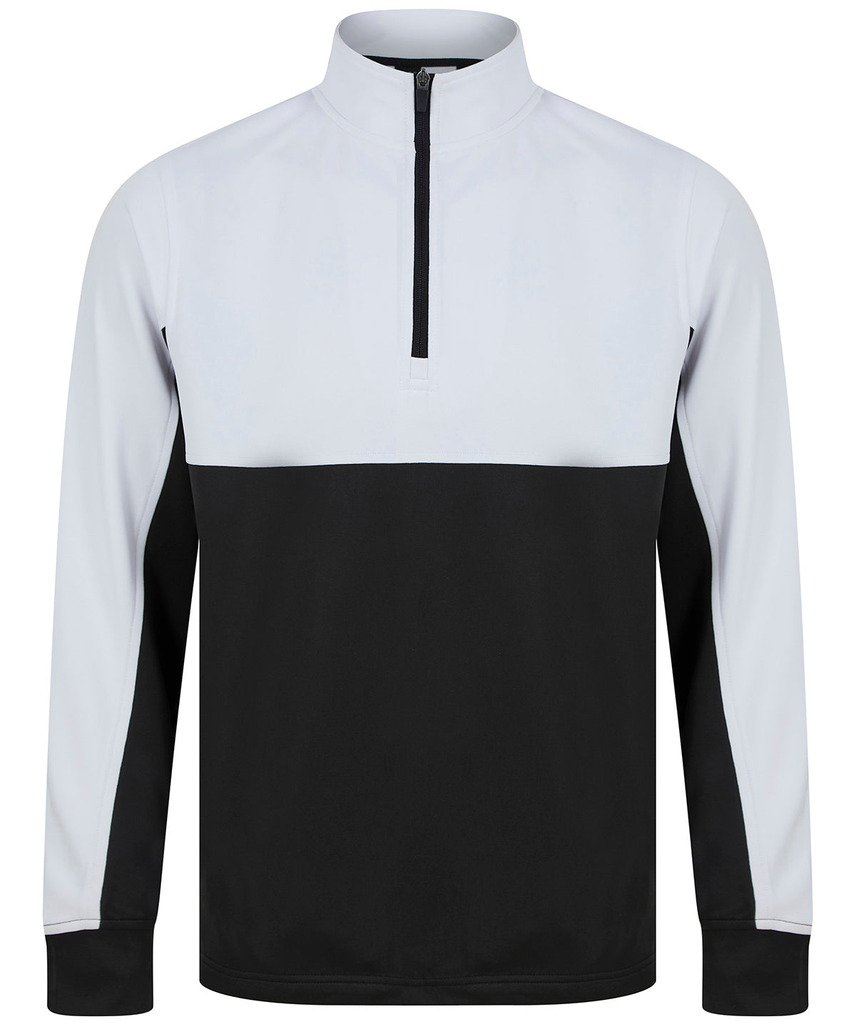 Personalised Sports Overtops - Black Finden & Hales ¼-Tracksuit top