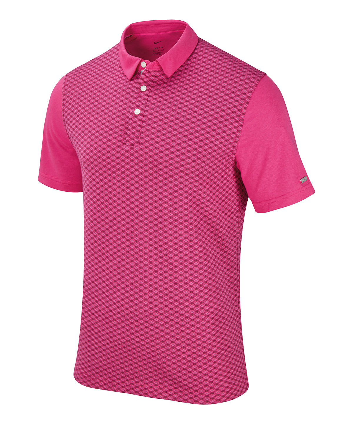 Personalised Polo Shirts - Bright Pink Nike Nike Player argyle print polo