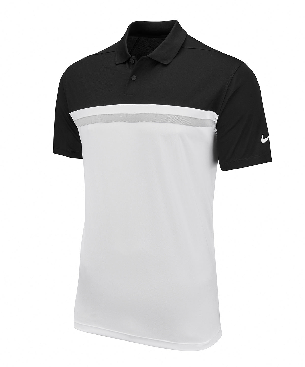 Personalised Polo Shirts - Black Nike Nike Victory colour block polo