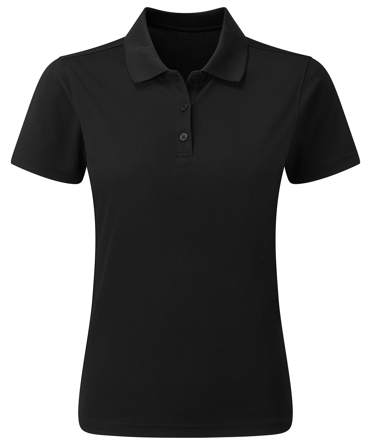 Personalised Polo Shirts - Black Premier Women’s Spun Dyed Recycled Polo Shirt