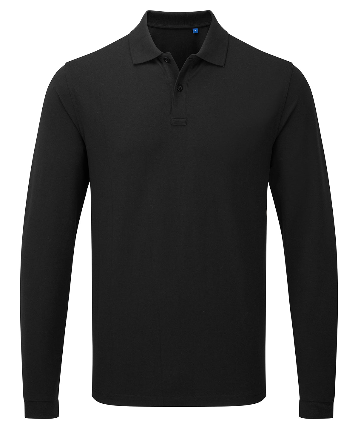 Personalised Polo Shirts - Black Premier ‘Essential’ unisex long sleeve workwear polo shirt