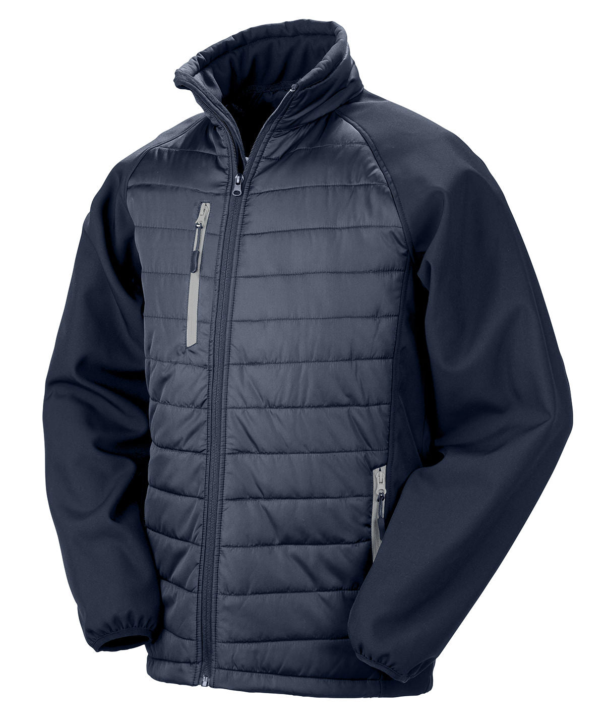 Personalised Jackets - Black Result Genuine Recycled Compass padded softshell jacket