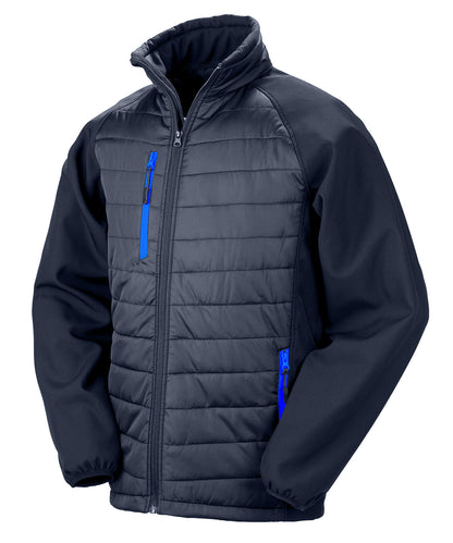 Personalised Jackets - Black Result Genuine Recycled Compass padded softshell jacket