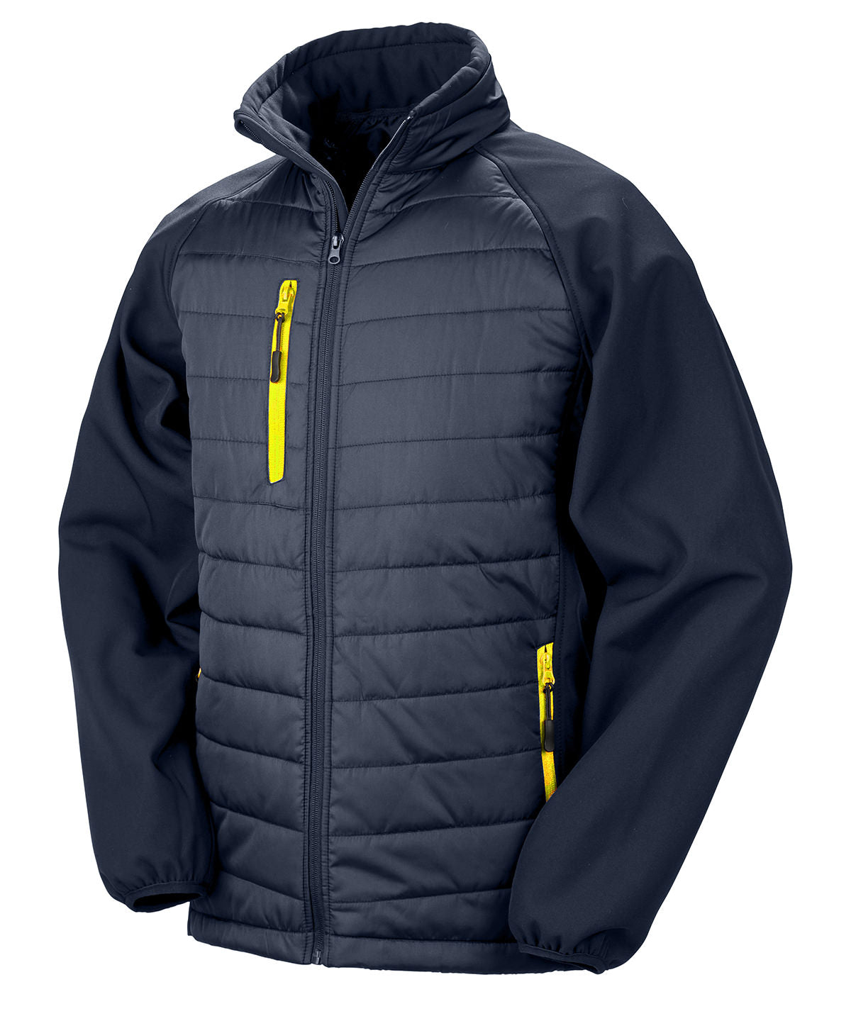 Personalised Jackets - Black Result Genuine Recycled Compass padded softshell jacket