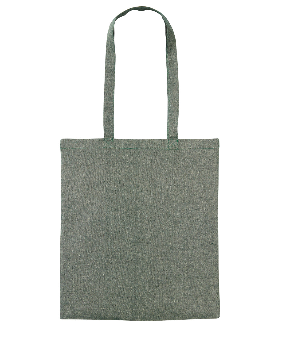 Personalised Bags - Mid Green Nutshell® Recycled cotton shopper long handle