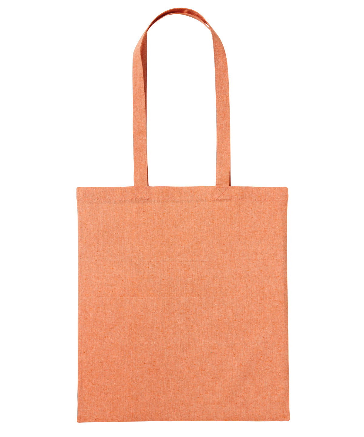 Personalised Bags - Mid Orange Nutshell® Recycled cotton shopper long handle