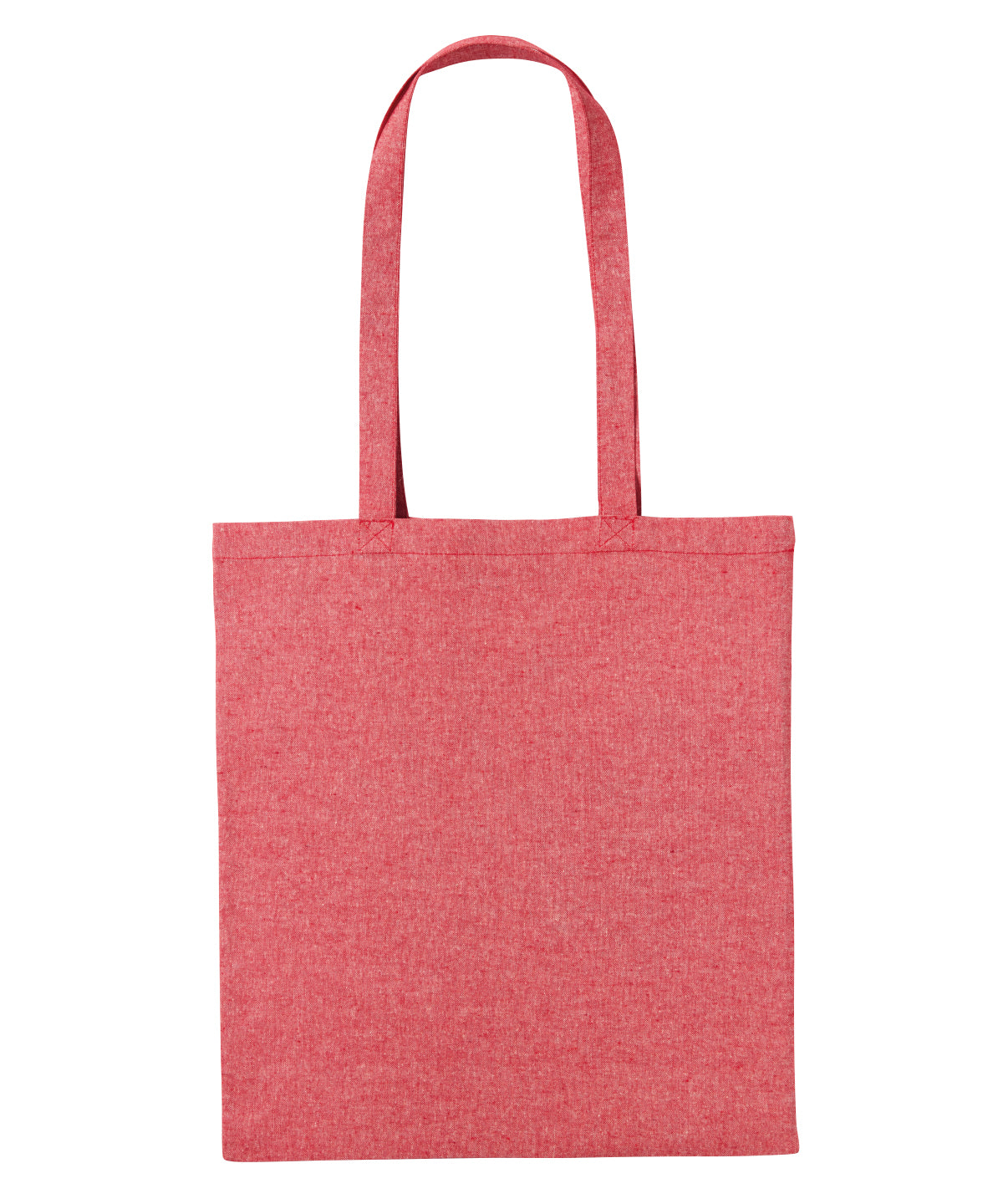 Personalised Bags - Mid Red Nutshell® Recycled cotton shopper long handle