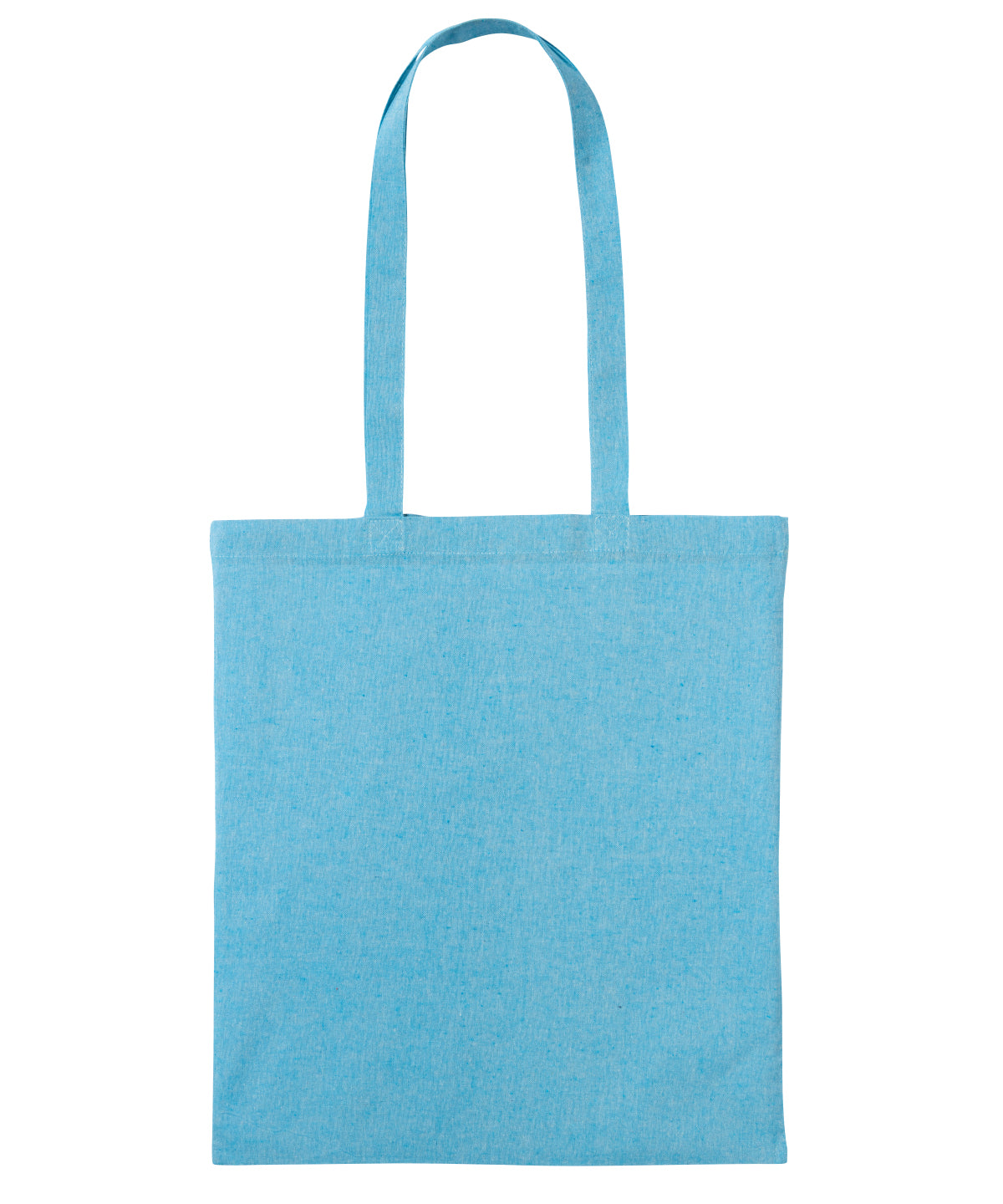 Personalised Bags - Mid Blue Nutshell® Recycled cotton shopper long handle