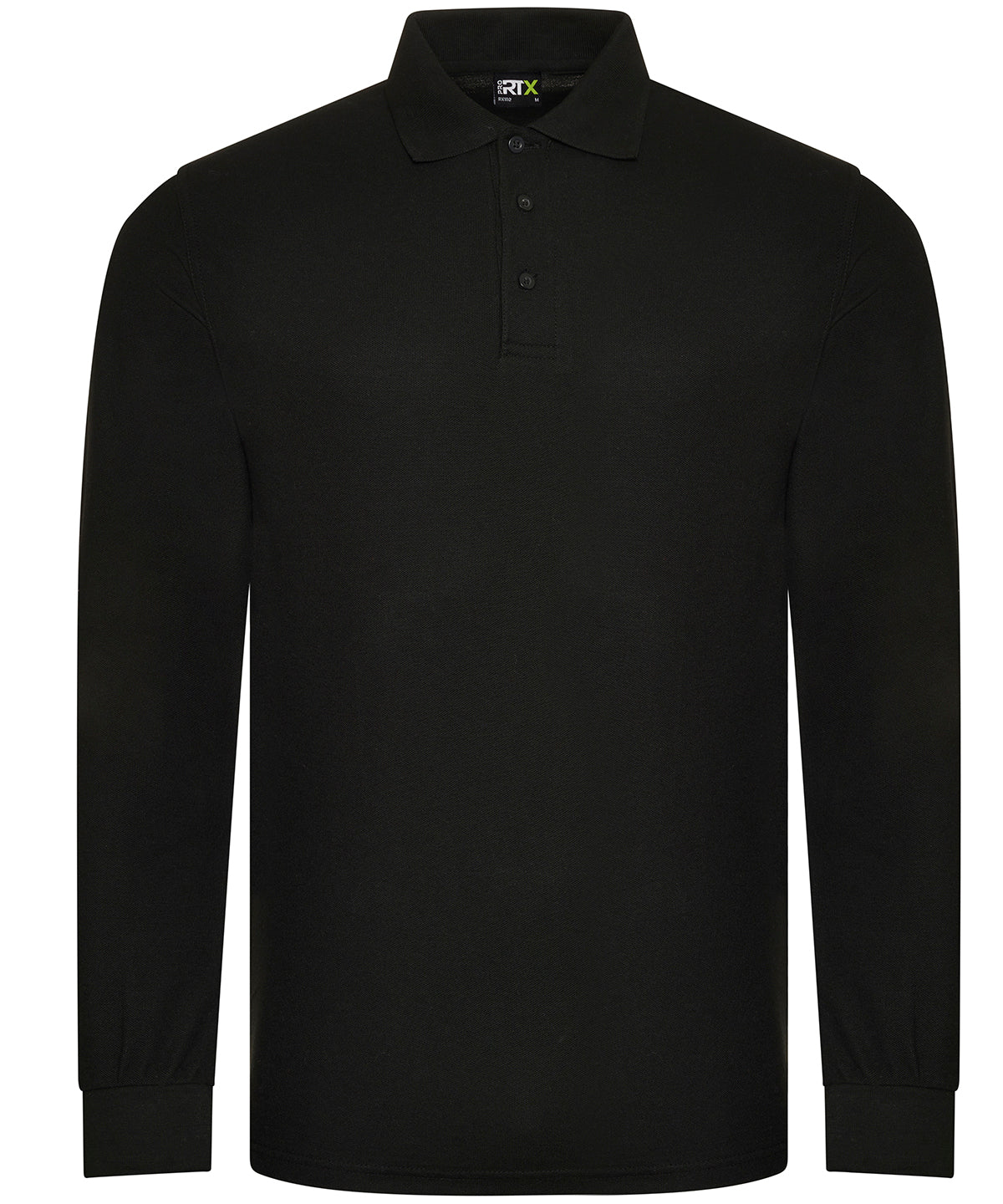 Personalised Polo Shirts - Black ProRTX Pro long sleeve polo