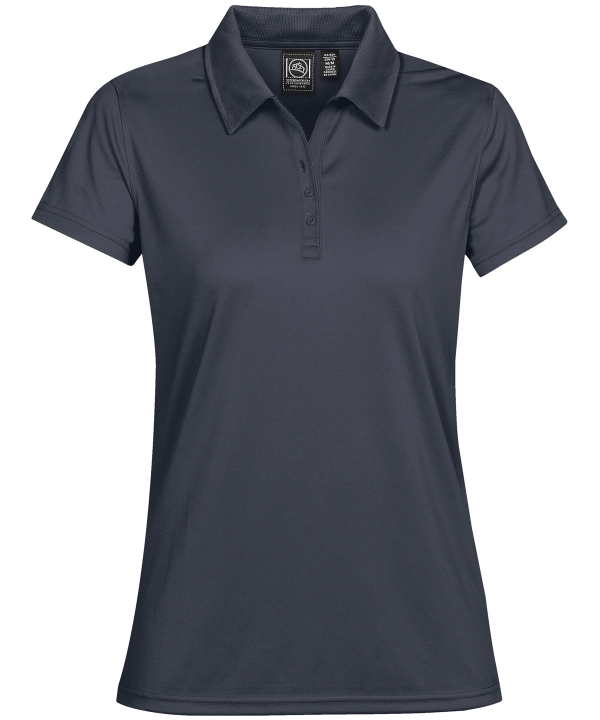 Personalised Polo Shirts - Black Stormtech Women's Eclipse H2X-DRY® piqué polo