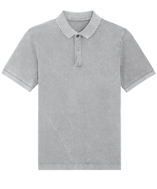 Personalised Polo Shirts - Light Grey Stanley/Stella Prepster Vintage unisex short sleeve polo (STPU335)