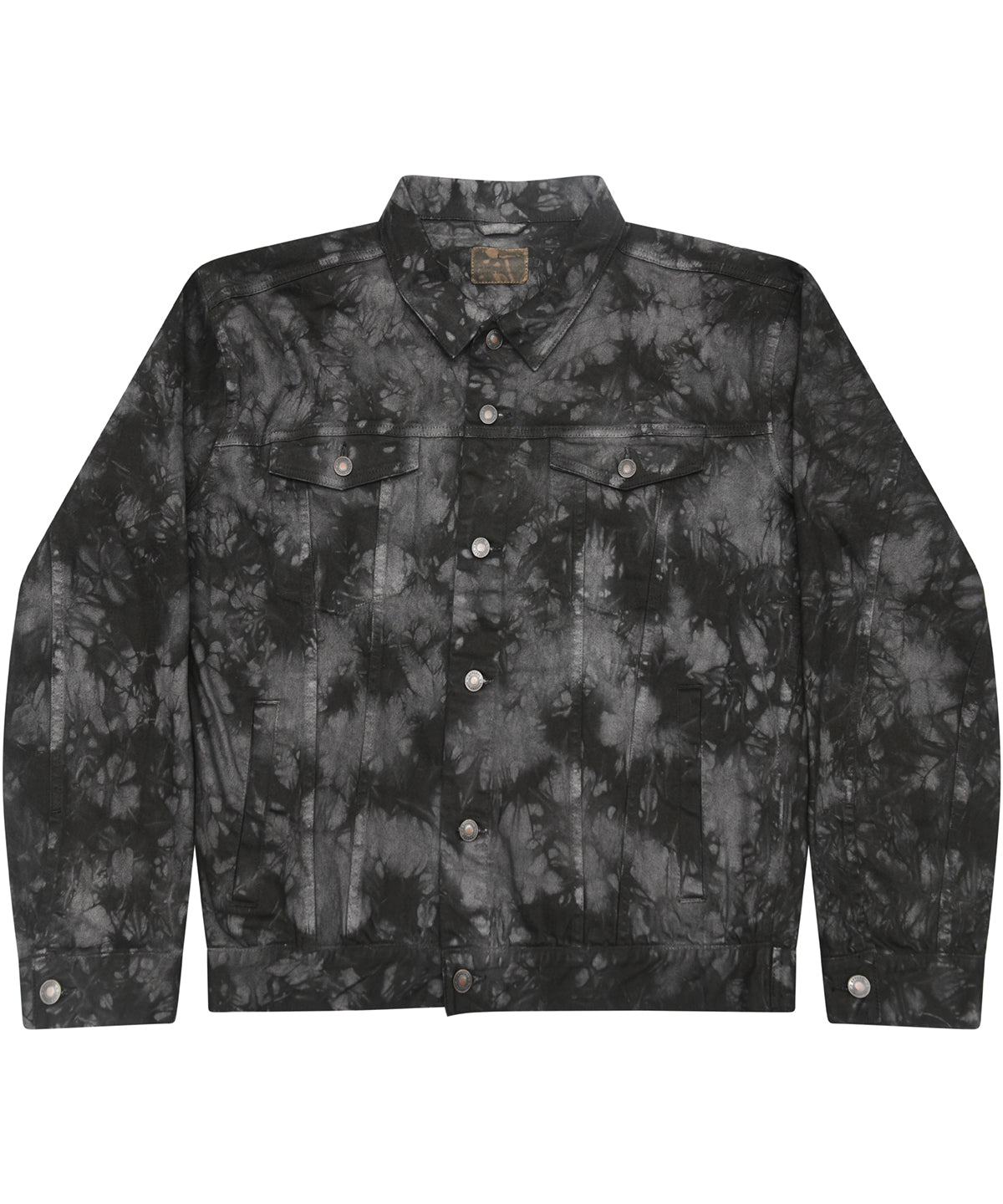 Personalised Jackets - Black Colortone Tie-dye denim jacket