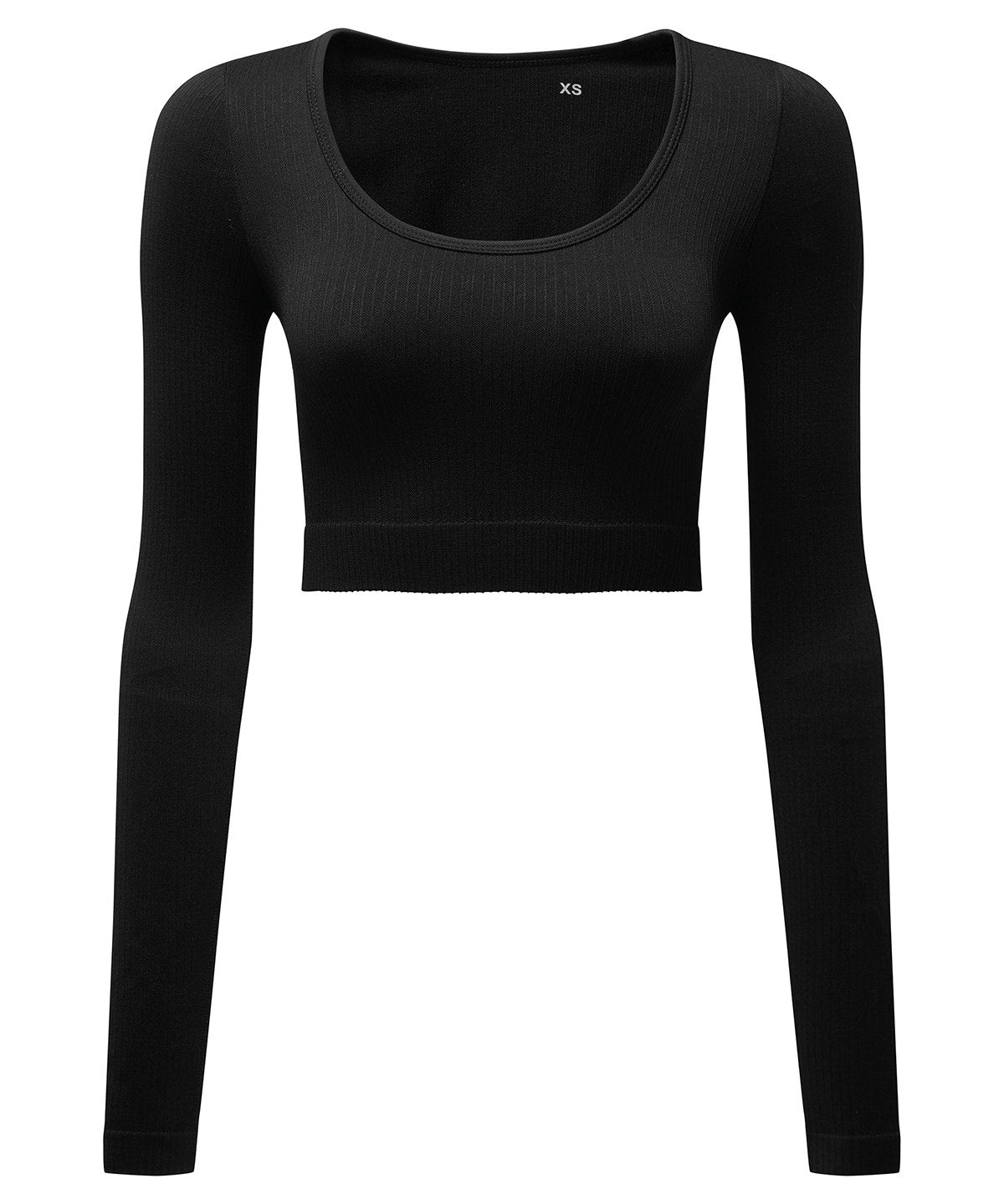 Personalised T-Shirts - Black TriDri® Women’s TriDri® ribbed seamless '3D Fit' crop top