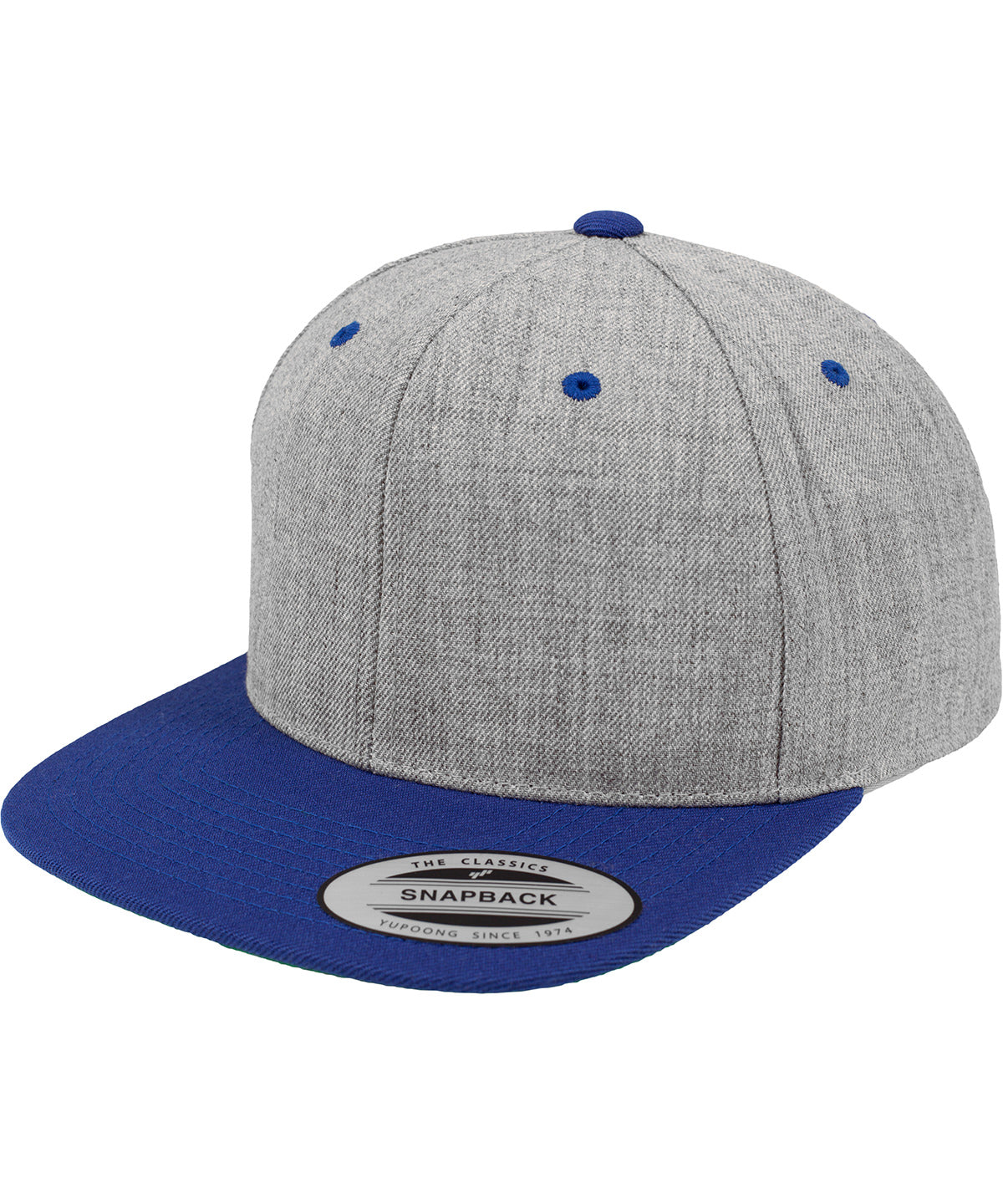 Personalised Caps - Heather Grey Flexfit by Yupoong The classic snapback 2-tone  (6089MT)