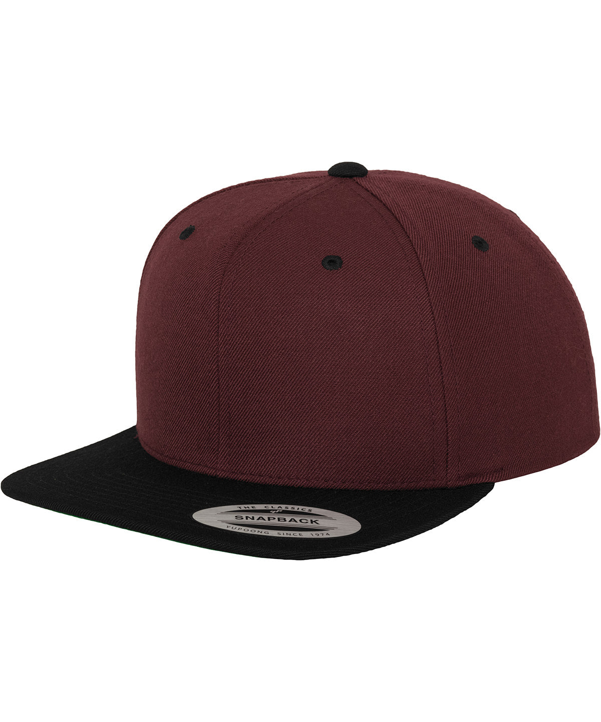 Personalised Caps - Dark Red Flexfit by Yupoong The classic snapback 2-tone  (6089MT)