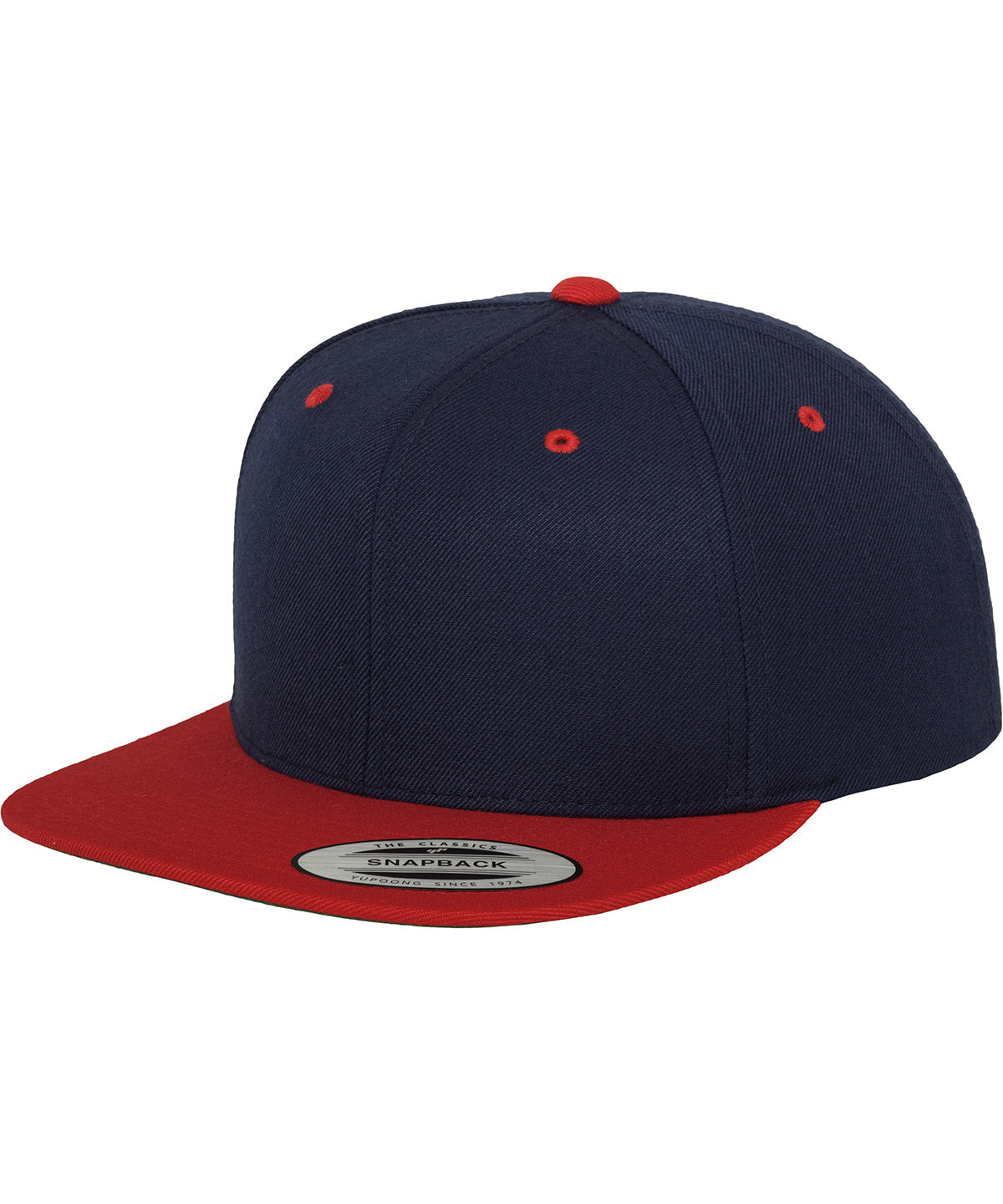 Personalised Caps - Navy Flexfit by Yupoong The classic snapback 2-tone  (6089MT)